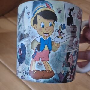 Disney Pinocchio Mug with Blue and Pink Highlights